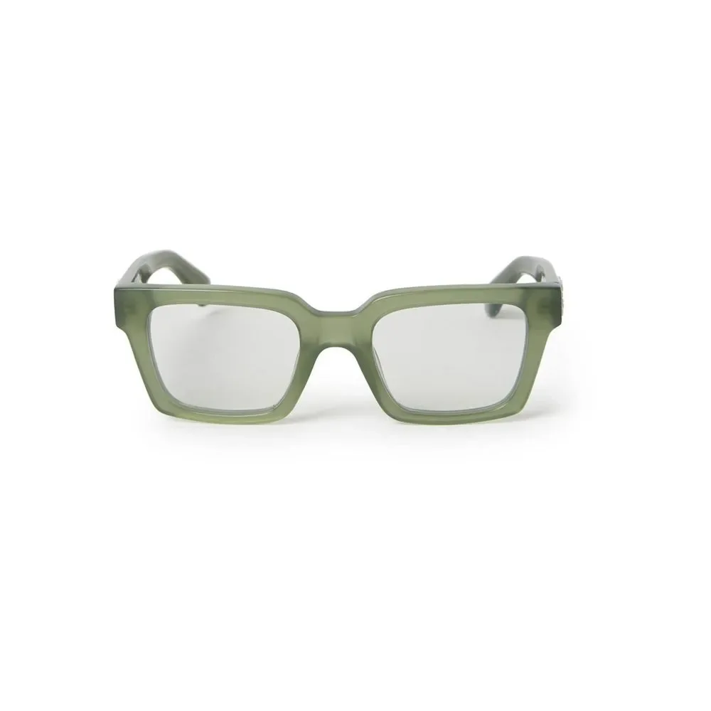 Off-White Style 21 Eyeglasses OERJ021C99PLA0014500 Green Frame Transparent Lens - Picture 2 of 4